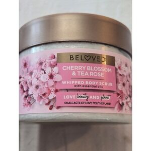 Beloved Cherry Blossom Tea Rose Whipped Body Scrub with Essential Oils